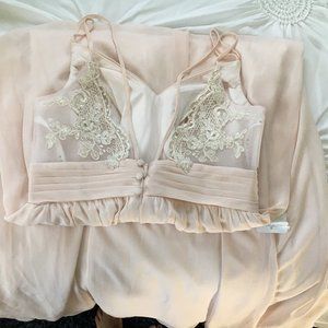 NWT Azazie Blake Bridesmaid Dress Rose Petal